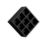 Nicho Decorativo Porta Toalha Com 9 Nichos Multiuso Requinte Preto