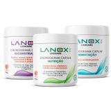 Kit Cronograma Capilar 3 Máscaras Lanox Lancare 500g Trihair