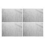 Jogo 4 Lugar Americano Retangular Mesa Pvc Antiderrapante Flex Cinza 45x30cm Lyor