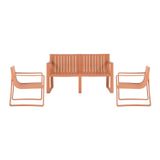 Conjunto De Móveis Para Jardim 3 Peças Verte Eco Pêssego