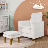 Poltrona Decorativa Amamentação Reforçada Puff Mavie Bouclê