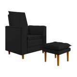 Kit Poltrona E Puff Amamentação Confortável Ternura Suede