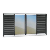 Veneziana Elite 6 Folhas Moveis 120 X 240 Vidro Reflex Mix Preto