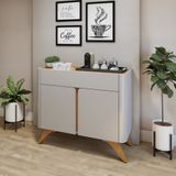 Buffet Para Sala De Jantar 2 Portas 92cm Havana Off White/naturalle