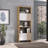 Estante Para Livros Com 2 Portas Arbos Olmo/branco
