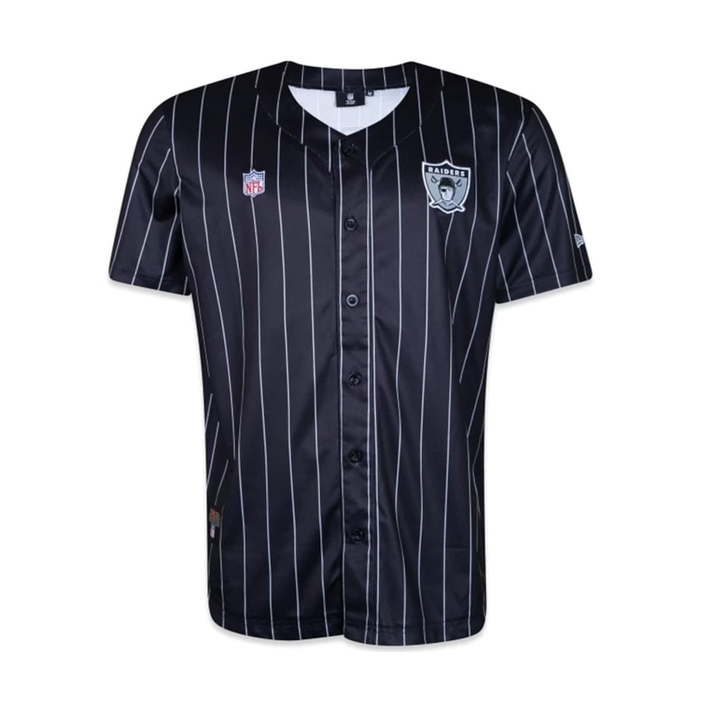 Camisa New Era Jersey Nfl Las Vegas Raiders Stripes Preto