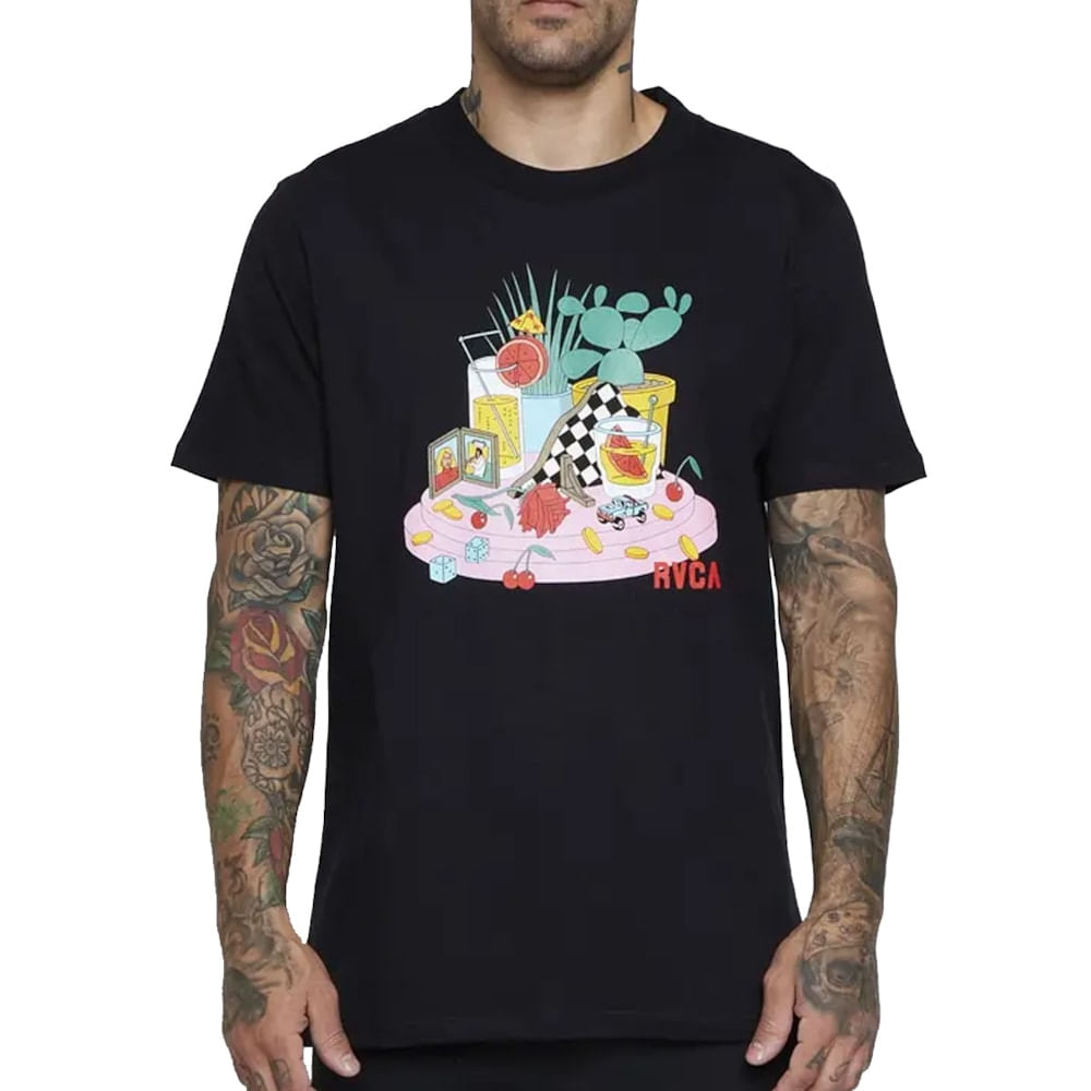 Camiseta Rvca Luke Still Life Preta
