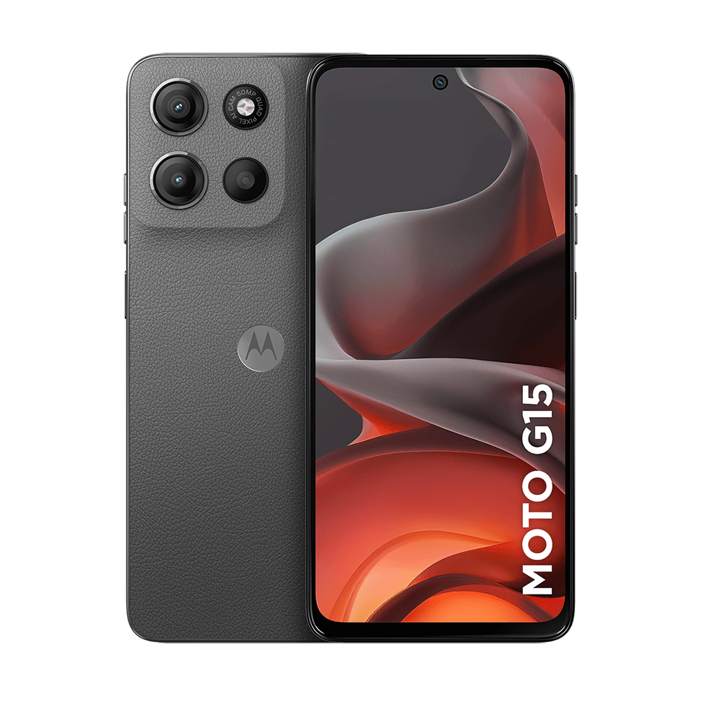 Smartphone Motorola Moto G15 - 256Gb 12Gb(4Gb Ram+8Gb Ram Boost)Camera 50Mp Night Vision Bateria De 5200 Mah Tela Fhd+ 6.7" Superbrilho Nfc Grafite