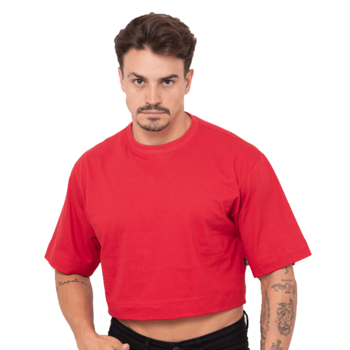 Cropped Masculino Vermelho Oversized - Jwilas Streetwear