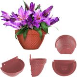 Vaso Parede Anti-dengue Formato Meia Lua Rattan 3 Litros Cor Terracota
