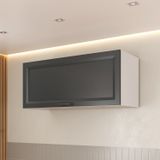 Armario Aéreo Porta Basculante 80cm Soho Cabecasa Madeiramadeira Branco/grafite