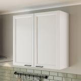 Armário Aéreo Duplo 80cm Soho Cabecasa Madeiramadeira Branco