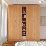 Guarda-roupa Modulado 4 Portas 3 Peças Hera Cabecasa Madeiramadeira Louro/cinza