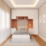 Guarda-roupa Modulado 7 Portas 5 Peças Hera Cabecasa Madeiramadeira Louro/branco Geada/cinza