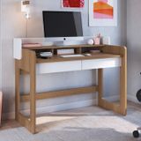 Escrivaninha 2 Gavetas 128cm Home Office Flexus Branco