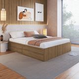 Cama Casal Queen Com 4 Portas 160 Tókio Mel