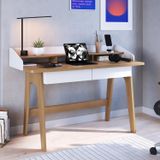 Escrivaninha 2 Gavetas 139cm Home Office Flexus Hanover/branco
