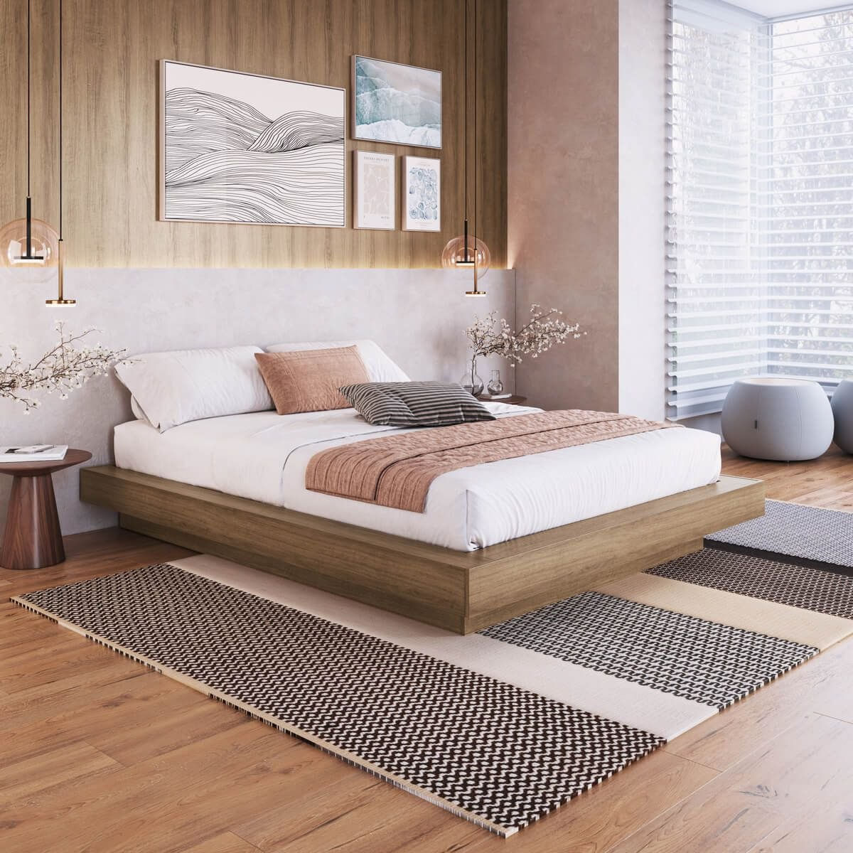 Cama Casal Queen Suspensa 140/160 Zurique Mel