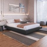 Cama Casal Queen Suspensa 140/160 Zurique Grafite