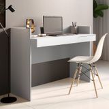 Escrivaninha Versa Home 120cm Escritorio 1 Gaveta Branco