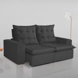 Sofá Retrátil E Reclinável 2 Lugares 196cm Veneza Preto