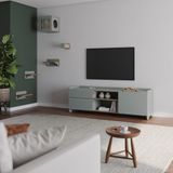 Rack Para Sala De Estar Para Tv Até 75 Polegadas Flea Verde
