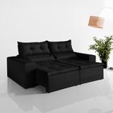 Sofá Retrátil E Reclinável 2 Lugares 196cm Firenze Kasacomigo Estofados Cinza