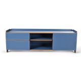 Rack Para Sala De Estar Para Tv Até 75 Polegadas Flea C 182cm X P 48cm X A 58cm Azul