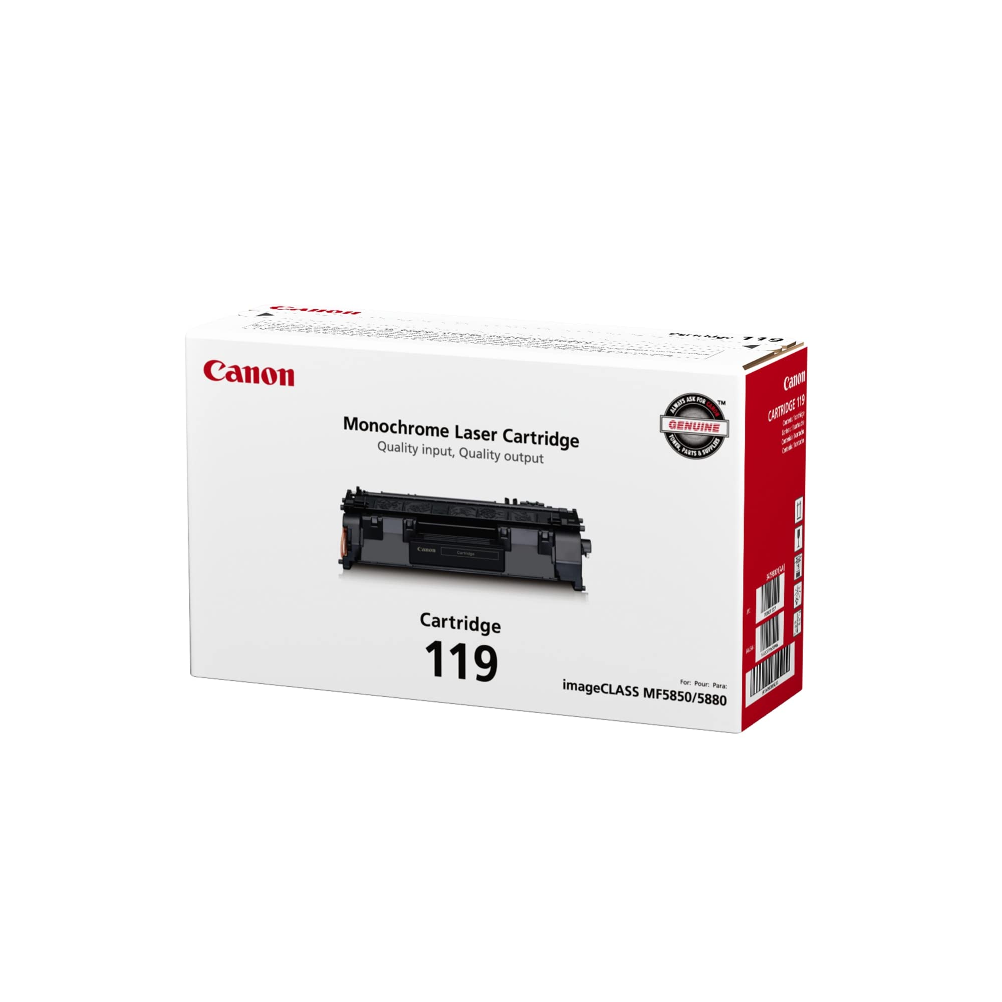 Cartucho De Toner Canon 119 Preto (3479b001) Para Impressora A Laser