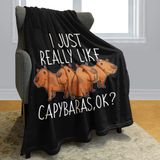 Cobertor Ohtmtho Cute Capivaras, Macio E Quente, Lã De Pelúcia, 130 X 150 Cm
