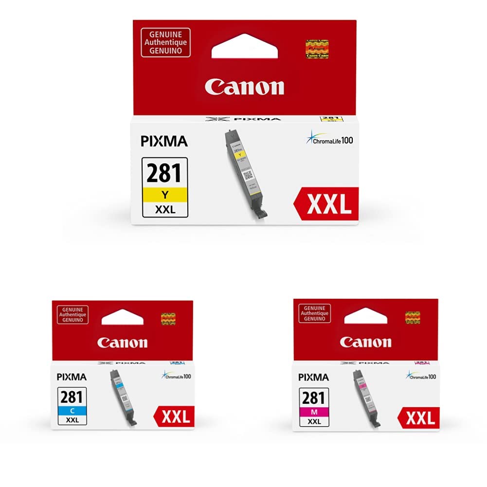 Tanque De Tinta Canon Cli-281xxl Amarelo/ciano/magenta Para Impressoras