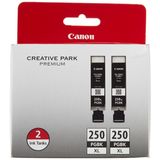 Cartucho De Tinta Canon Pgi-250xl Preto Compatível Com Pacote Duplo