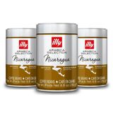 Café Illy Nicarágua Grãos 100% Arábica Kit 3 Embalagens 250g