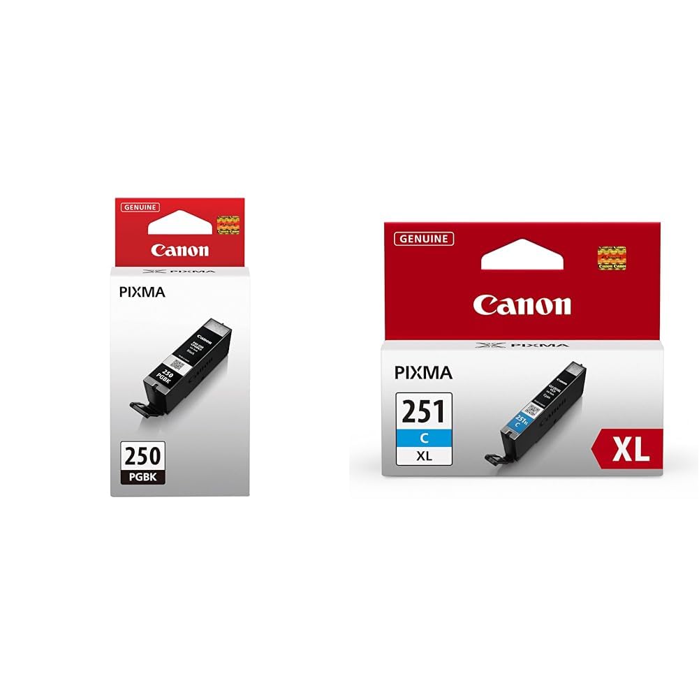 Pacote De Tanques De Tinta Canon Pgi-250 Pgbk E Cli-251xl Cyan