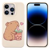Capa De Telefone Joyland Cute Capybara Liquid Silicone Iphone 14 P