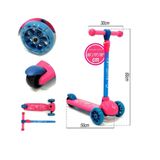 Patinete Infantil 3 Rodas Até 60kg Equilíbrio E Coordenação