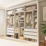 Módulo Closet Casal Sem Portas 6 Gavetas Itália Branco