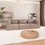 Sofá Modular 02 Cantos E 01 Poltrona Easybox Cabecasa Madeiramadeira Taupe