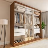 Closet Casal Sem Portas 4 Gavetas Paris Freijó