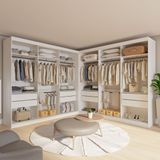 Closet Casal Sem Portas 8 Gavetas Paris Duo Premium Branco