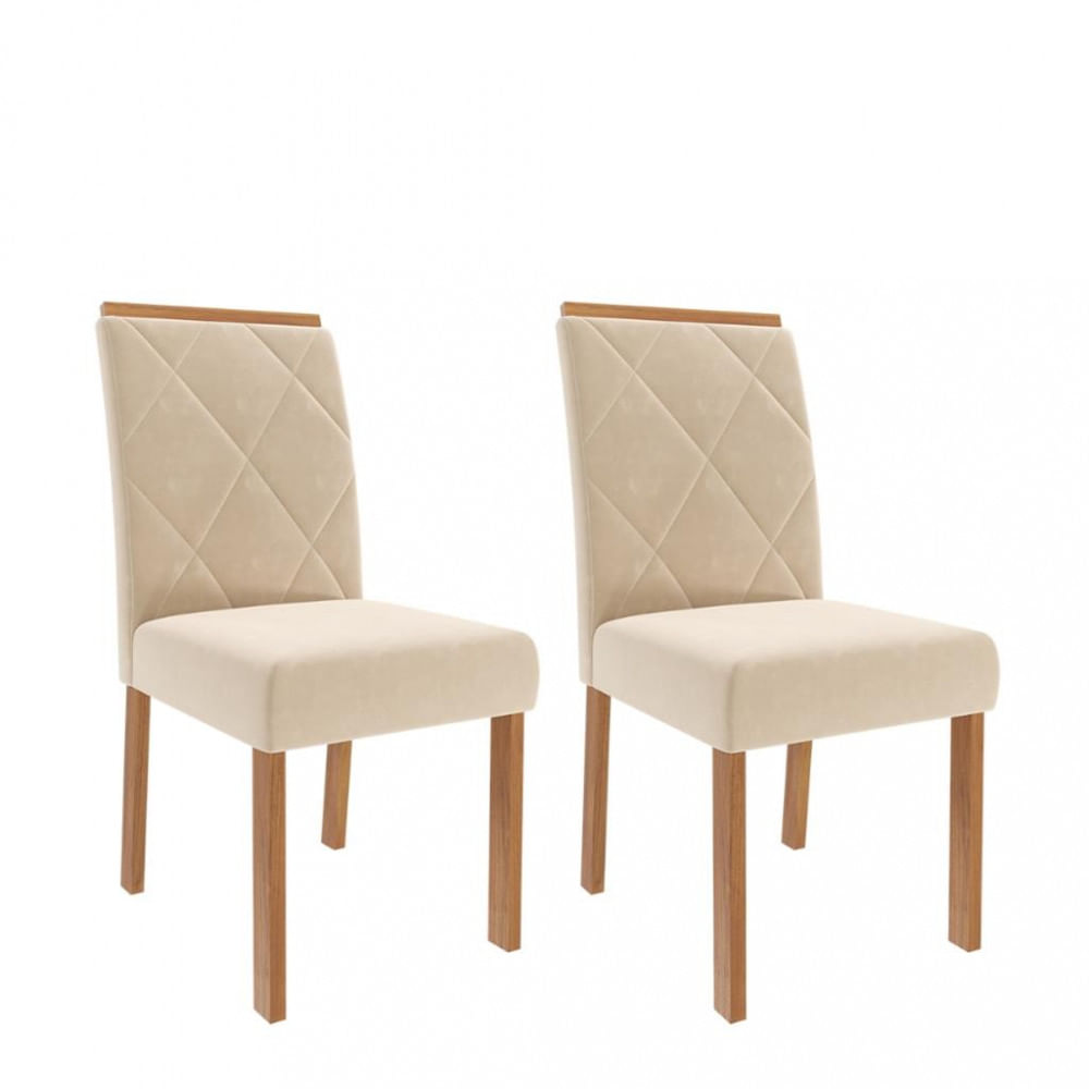 Conjunto 2 Cadeiras Fernanda Wood Cimol