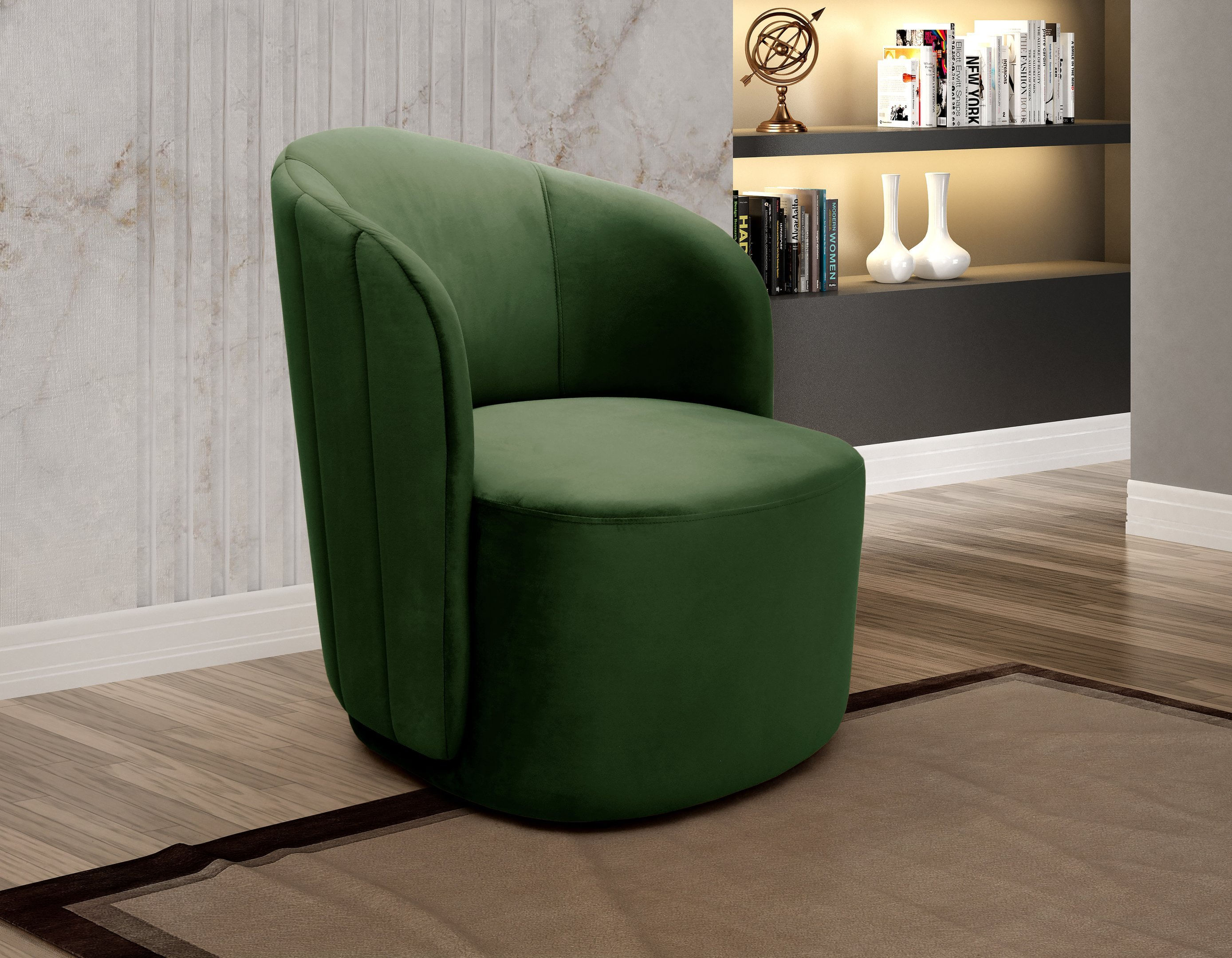 Poltrona Concha Stela Decoração Moderna Verde