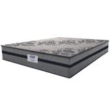 Colchão Casal King Gazin Com Molas Ensacadas Rubi 193x203x32cm Cinza/preto - Suporta Até 120 Kg