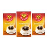 Café 3 Corações Tradicional A Vácuo Kit 3 Pacotes De 250g