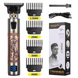 Máquina T9 Para Cabelo E Barba Lobo Rosê Usb