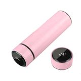Garrafa Térmica Inteligente De Inox 500ml Tampa C/sensor De Temperatura Led Água Café Chá Rosa Bebe