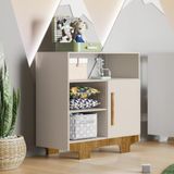 Cômoda Infantil 1 Porta Com Pés Flocos Tigus Baby