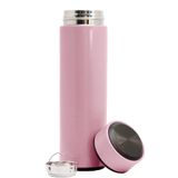 Garrafa Térmica Inteligente De Inox 500ml Tampa C/sensor De Temperatura Led Água Café Chá Rosa Bebe