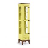 Cristaleira 1 Porta + 1 Gaveta Amarelo Lemon