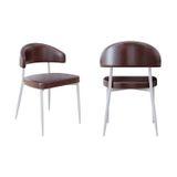 Cadeira Bless Fixa Com 4 Pés 55 X 52,5 X 77,5 Cm Com 2 Unidades Café/branco